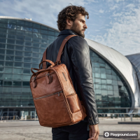 leather-travel-bag-and-backpack-combining-classic-aesthetics-with-modern-functionality-distressing-390244301